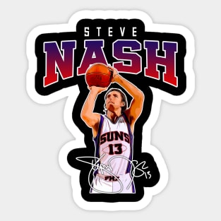 Steve Nash Basketball Legend Signature Vintage Retro 80s 90s Bootleg Rap Style Sticker